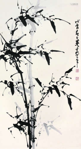 董寿平（1904～1997） 1988年作 墨竹 轴 水墨纸本