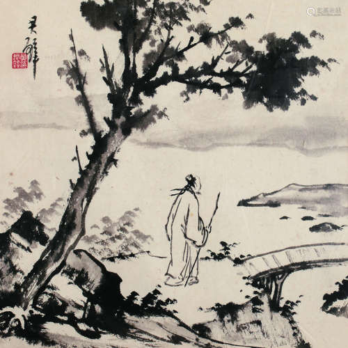 黄君璧（1898～1991） 山水 镜心 水墨纸本