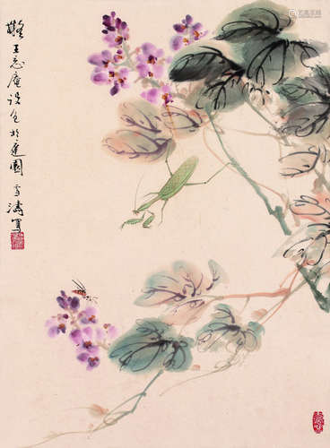 王雪涛（1903～1982） 花鸟 镜心 设色纸本