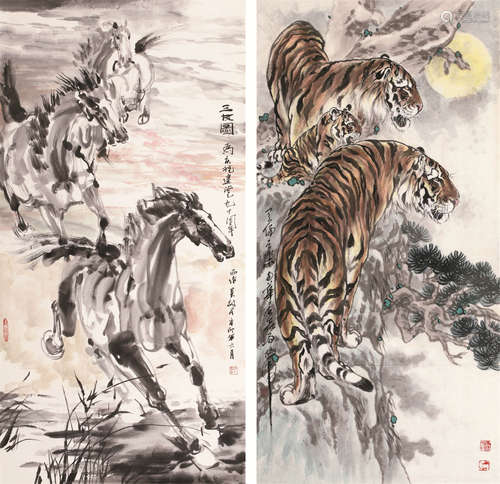 刘化雨（b.1954）吴毅民（b.1957）等 书画十张 镜心 纸本