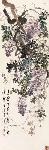 陈半丁（1876～1970） 紫气东来 立轴 设色纸本