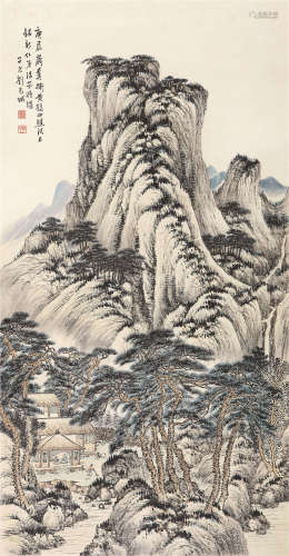 刘子久（1891～1975） 山水 立轴 设色纸本