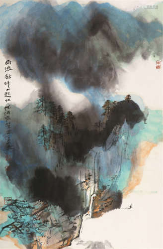 何海霞（1908～1998） 雨後新晴 镜心 设色纸本