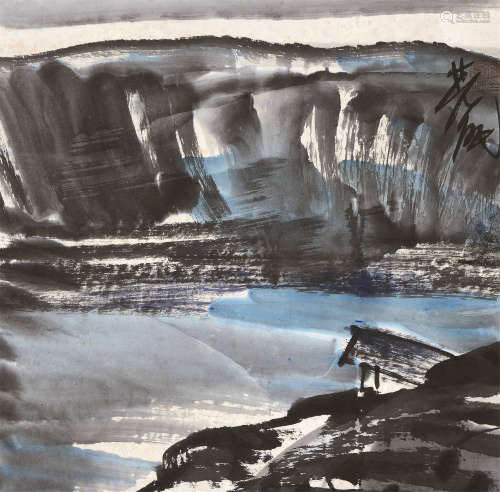 林风眠（1900～1991） 风景 镜框 设色纸本