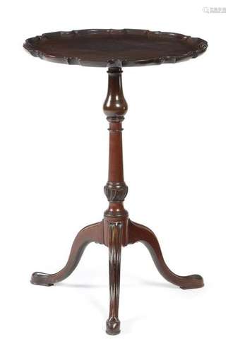 A George III mahogany tripod table, the circular f…