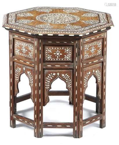 Λ An Anglo Indian hardwood occasional table, inlai…