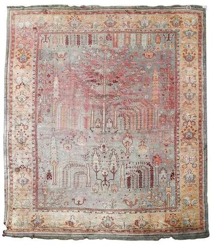 A Turkish Ushak carpet, with a tree of life design…