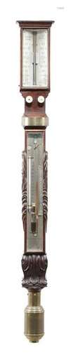 Λ A Victorian mahogany marine stick barometer by L…