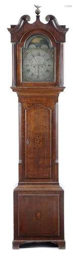 A George III oak and mahogany longcase clock by Th…