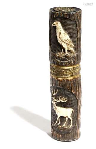 A 19th century Black Forest stag antler bodkin cas…