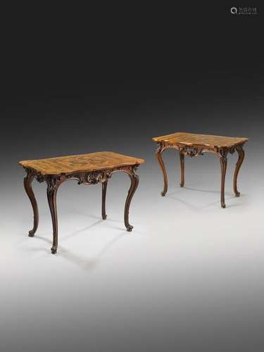 A pair of mid 18th century Italian Venetian walnut…