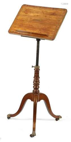 Λ A Regency kingwood and rosewood music stand, inl…