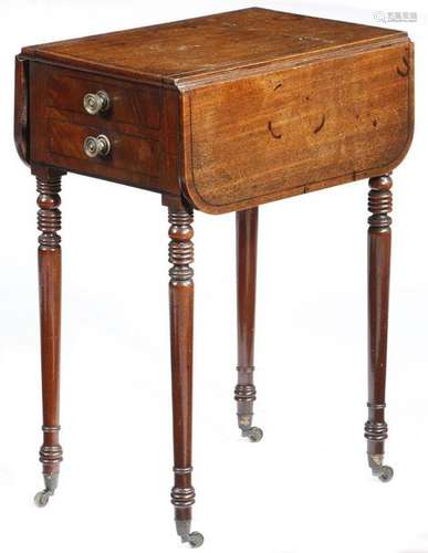 An unusual Regency mahogany Pembroke table, inlaid…