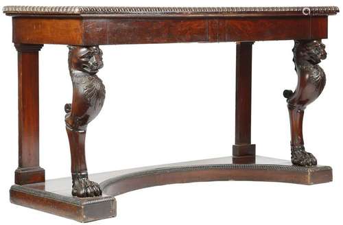 A George IV Irish mahogany console table, the rect…