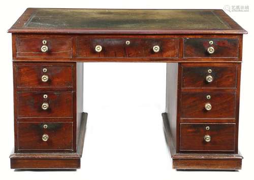 A George IV mahogany twin pedestal partner's desk,…