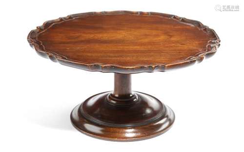 A mahogany lazy susan, the revolving top with a pi…