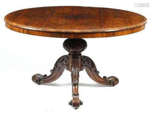 Λ An early Victorian rosewood breakfast table, the…