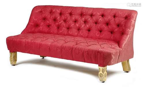 An early Victorian Gothic revival sofa the design …