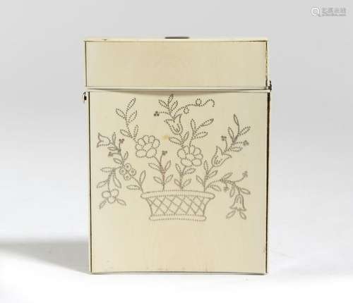 Λ An early 19th century ivory and gold pique card …