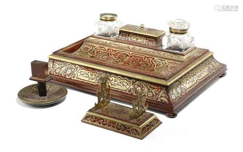 Λ A Victorian boulle inkstand in the manner of Asp…