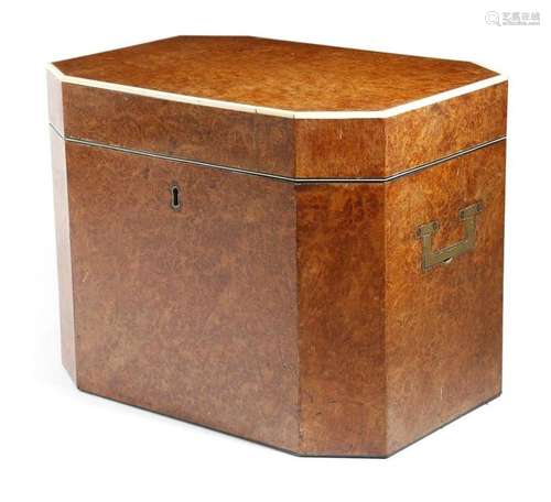 Λ A 19th century amboyna box, the rectangular shap…