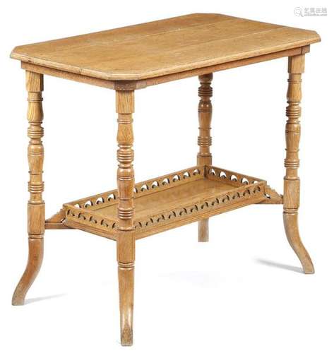 A late Victorian oak occasional table in the manne…