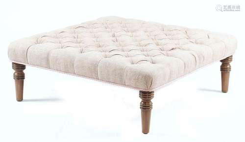 A large stool, the button upholstered Paisley styl…