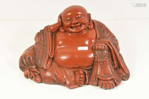 Budaï en laque de Chine 19ème (Ht.14cm, Long.13cm)