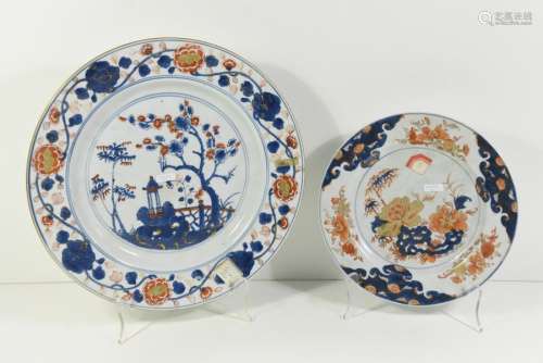 Plat et assiette en porcelaine de Chine 18ème (1 c…