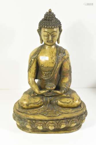 Bouddha en bronze (ht 36cm)