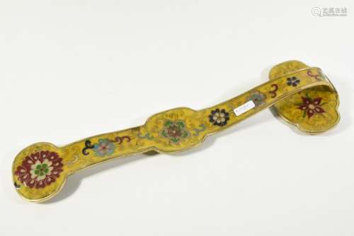 Sceptre Ru yi chinois en bronze cloisonné (Lg.40cm…