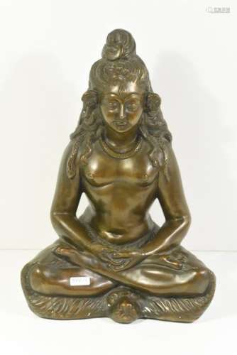 Statue asiatique en bronze \