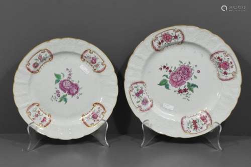 Une assiette et un plat en porcelaine de Chine 18è…