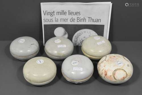 Lot de 6 boîtes en céramique chinoise (naufrage) (…