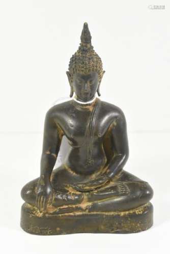 Divinité asiatique en bronze (Ht.20cm)
