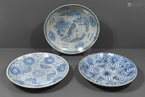 3 assiettes en porcelaine asiatiques anciennes (un…