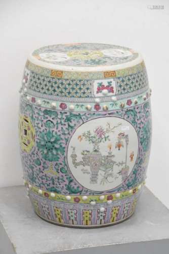 Tabouret en porcelaine de Chine 19ème (ht 45cm)