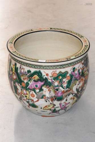 Grand cache pot en porcelaine de Nankin 19ème (Ht …