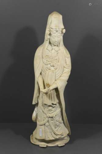 Statuette asiatique en porcelaine (Ht 48cm)