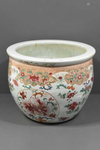 Cache pot en porcelaine de Chine 19ème (Ø 30 et ht…