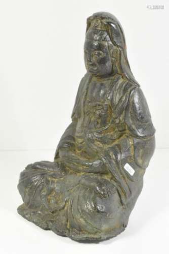 Guanyin en bronze, époque Ming (ht 35cm)