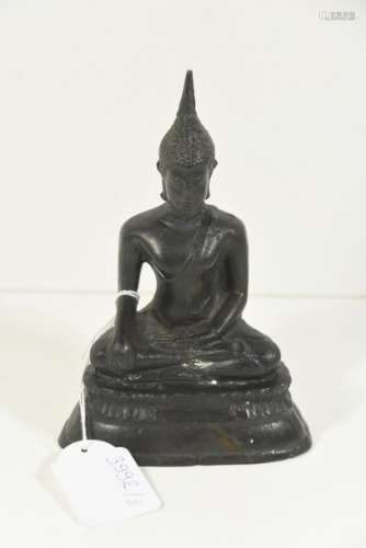 Petit Bouddha en bronze (Ht 17cm)