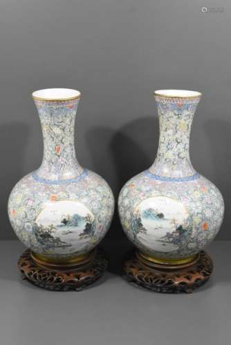 Paire de vases en porcelaine de Chine, période rép…