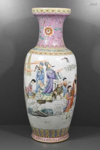 Vase en porcelaine de Chine république (ht 60cm)