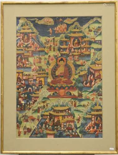 Tanka, Tibet début 20ème (76 x 53cm)