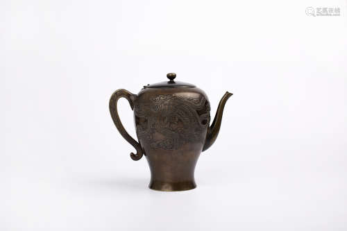 A JAPANESE BRONZE EWER