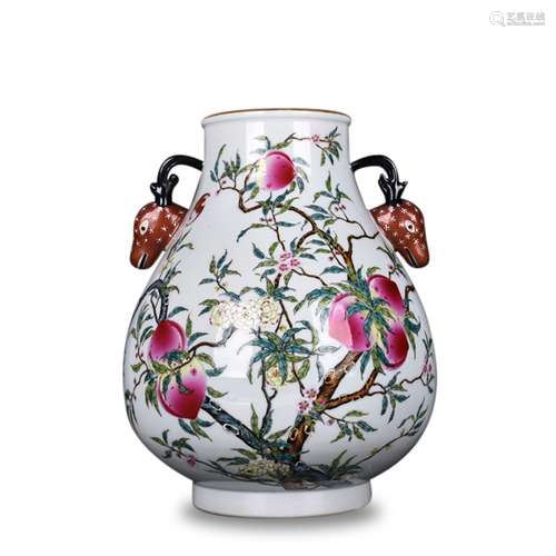 A Chinese Famille-Rose Porcelain Vase