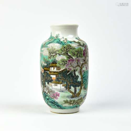 A Chinese Famille-Rose Porcelain Vase