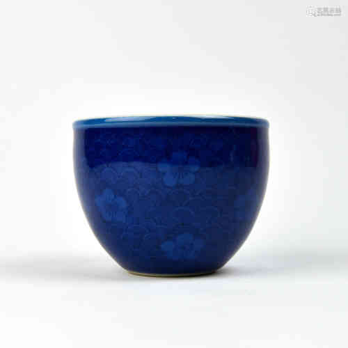 A Chinese Blue Glazed Porcelain Bowl