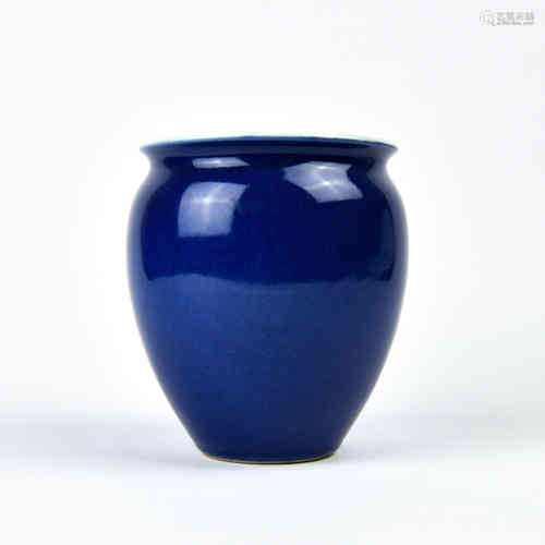 A Chinese Blue Glazed Porcelain Bowl